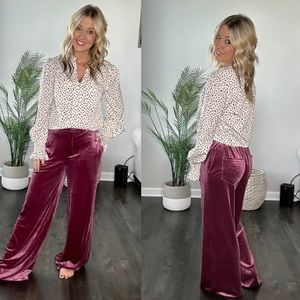 Dressy off white blouse with little black squares